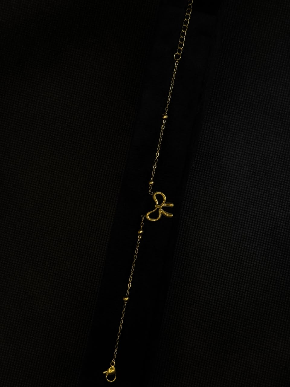 Golden Bow Charm Bracelet