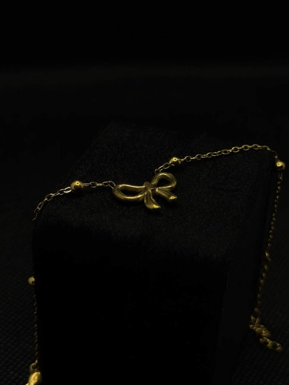 Golden Bow Charm Bracelet