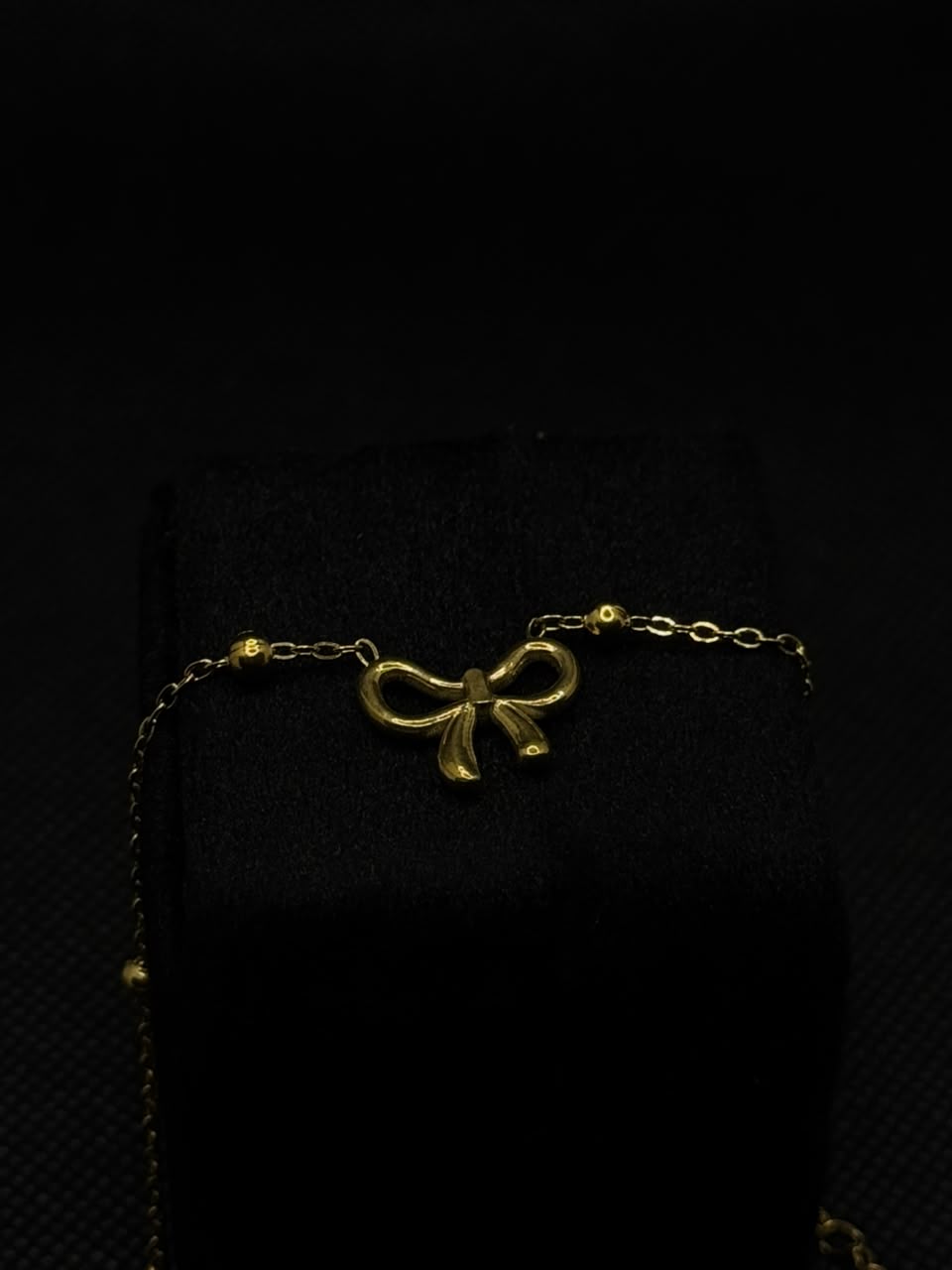 Golden Bow Charm Bracelet