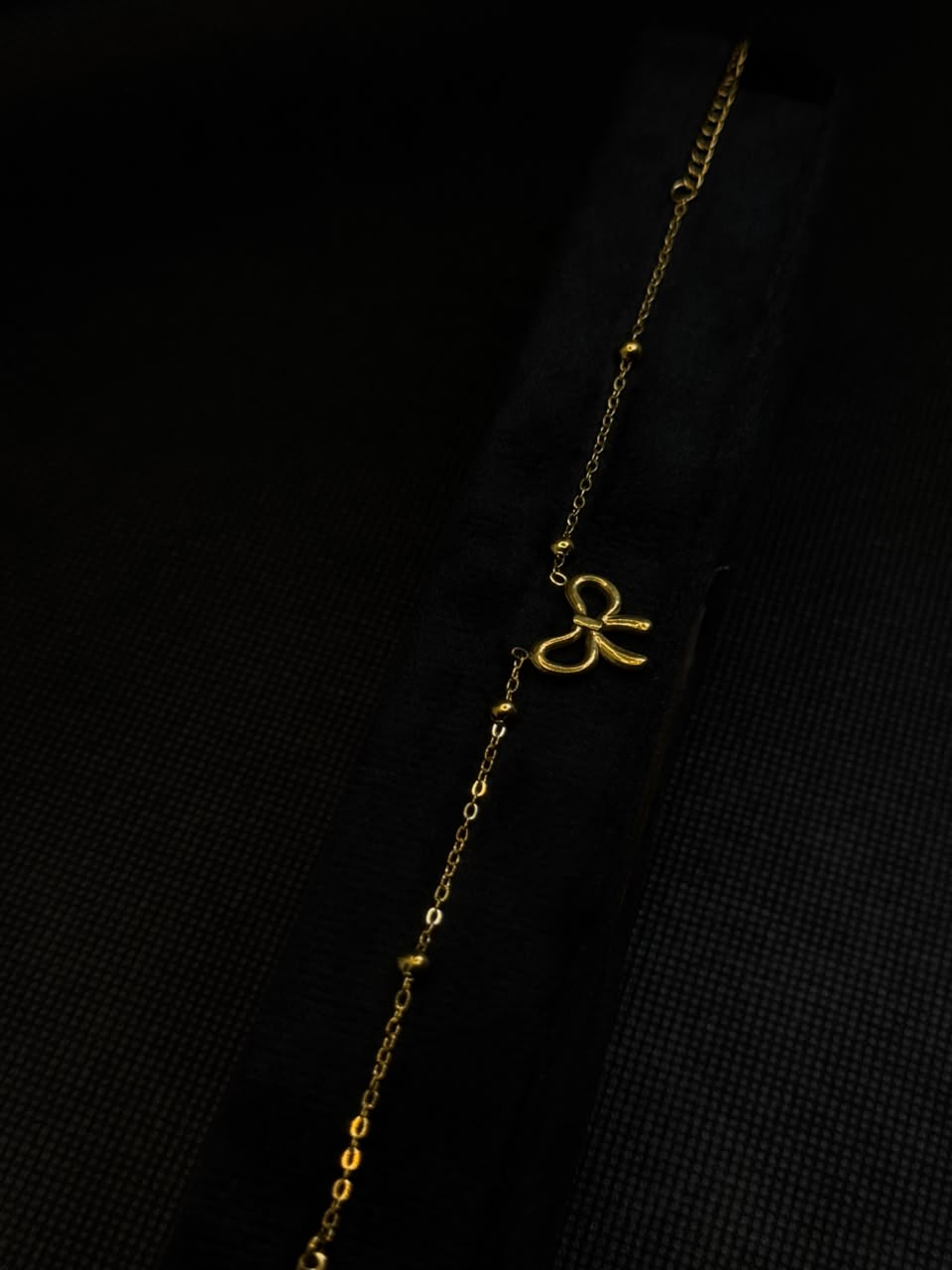Golden Bow Charm Bracelet